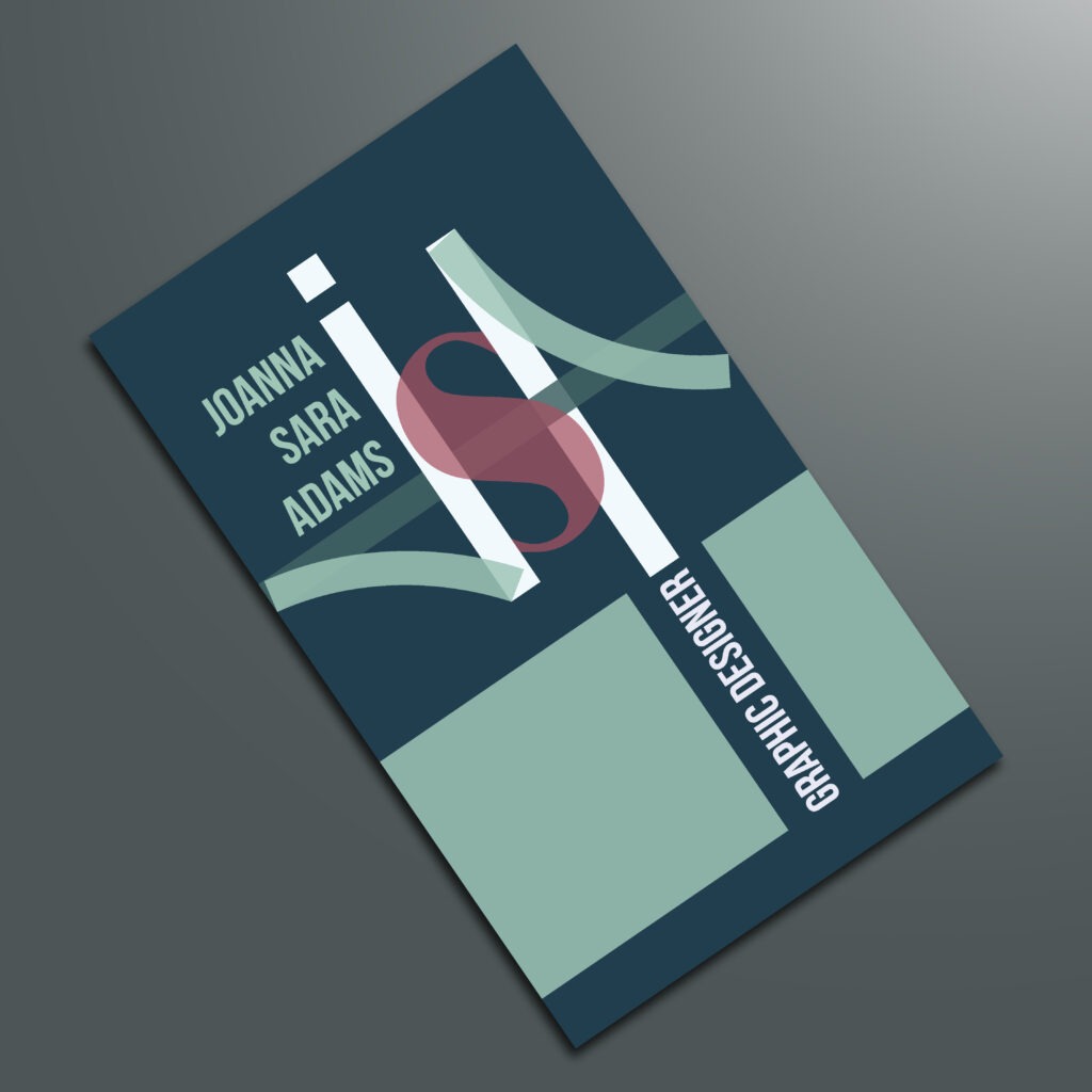 Business card design for JSA Graphic Design.